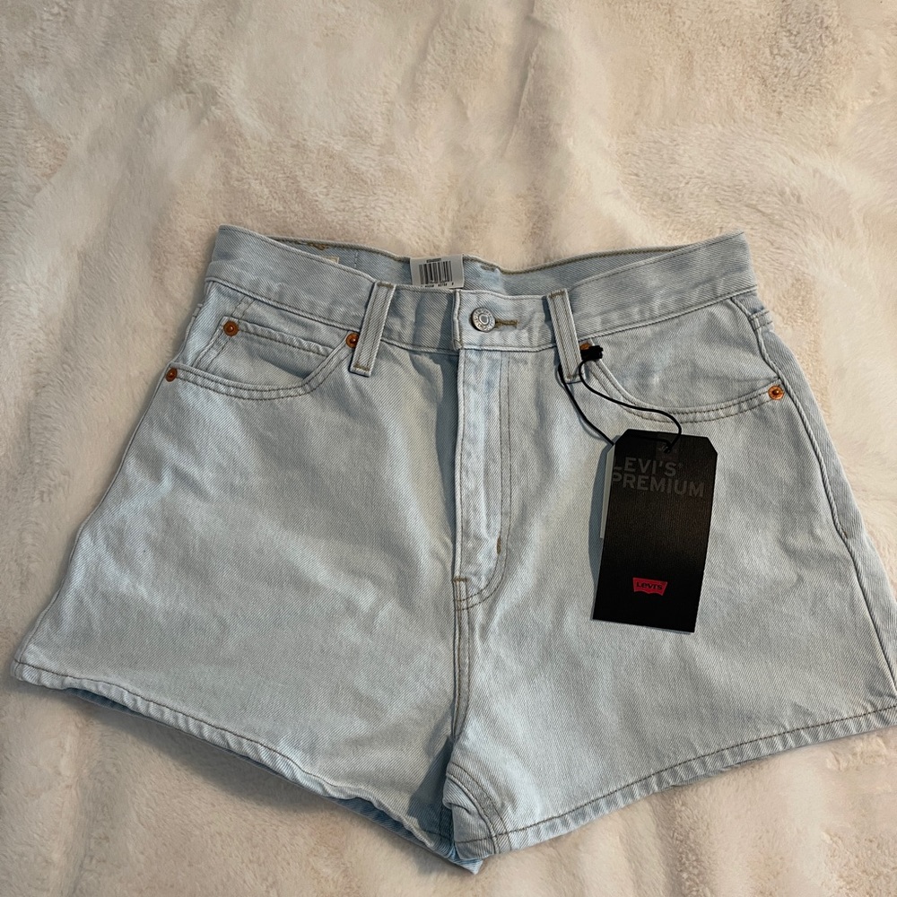 Levi’s Women’s High Rise Wide Leg Denim Shorts